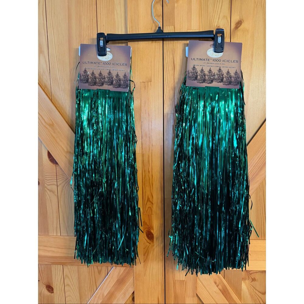 Vintage enchanted forest ultimate 1000 icicles green(7049)￼lot of 6